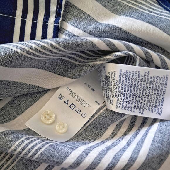 CHAPS Striped Dress Shirt Size M Long Sleeves Button Down Cotton Nautical Top - Picture 9 of 11